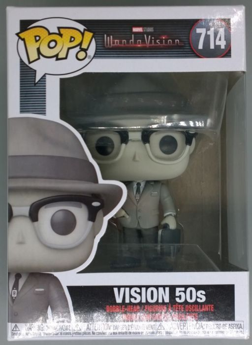 714 50s Vision - B&W - Marvel Wandavision Funko POP Funko
