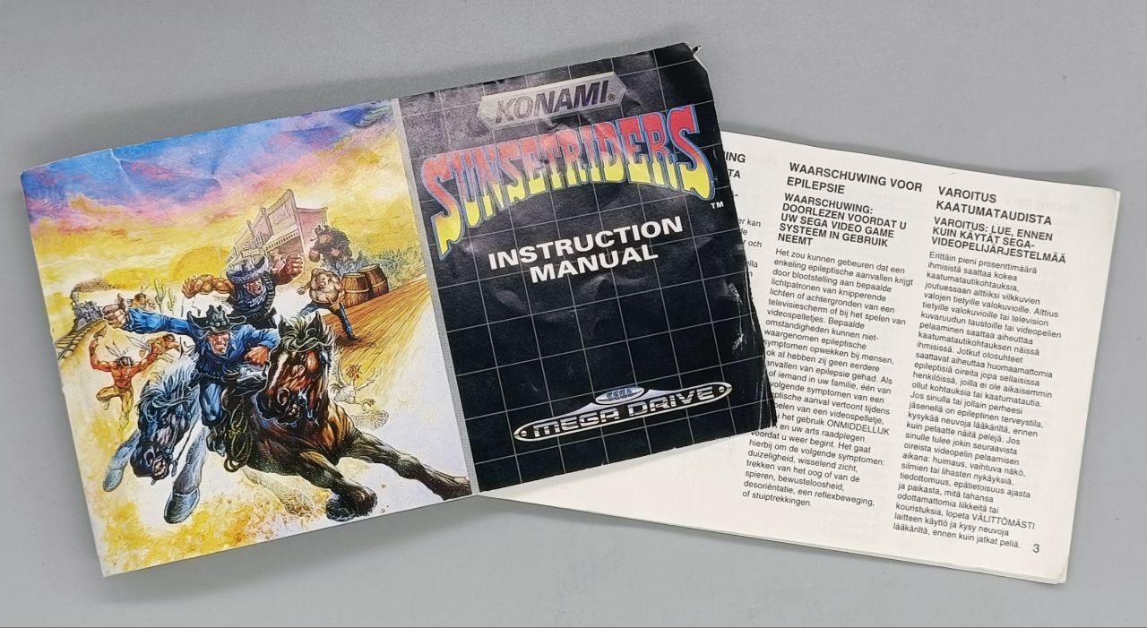 Sunset Riders for Sega MegaDrive Mega Drive - UK CIB Sega