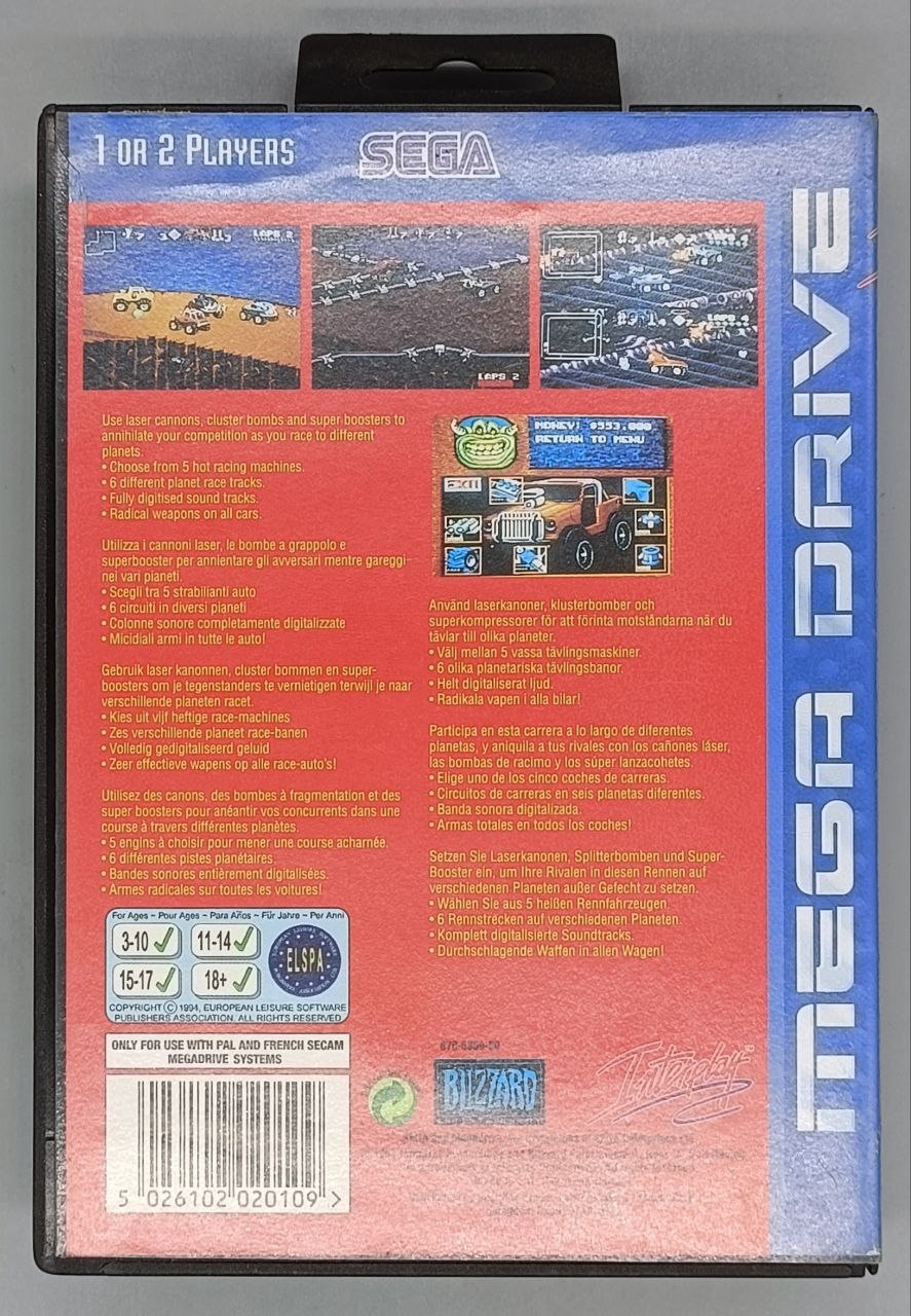 Rock 'N' Roll Racing for Sega MegaDrive Mega Drive - UK CIB Sega