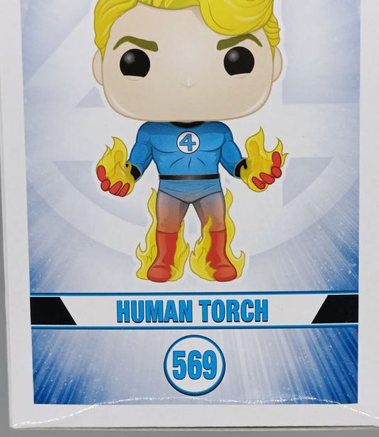 569 Human Torch (w/ Flames) - Marvel Fantastic Four Box Damaged Funko POP