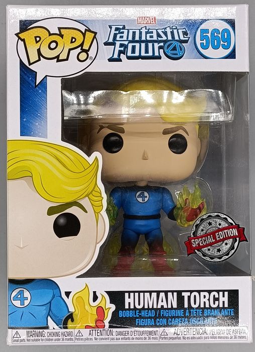 569 Human Torch (w/ Flames) - Marvel Fantastic Four Box Damaged Funko POP