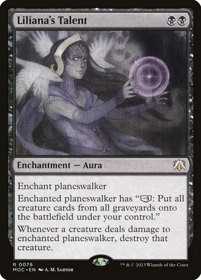 76 - Liliana's Talent - March of the Machine Commander - Normal - Magic: The Gathering Card
