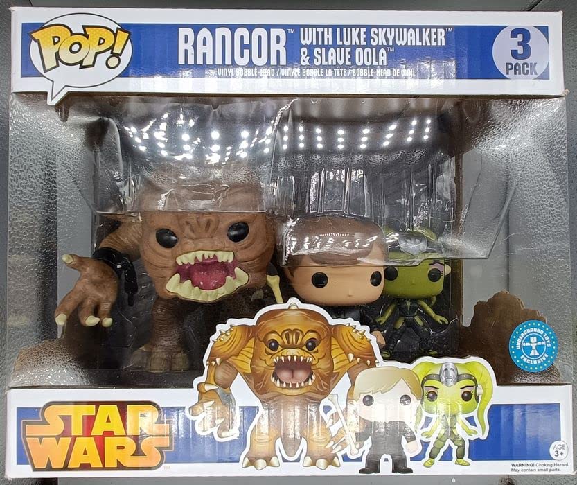 [3 Pack] Rancor (with Luke Skywalker & Slave Oola) 6 inch Funko POP - Box Damaged