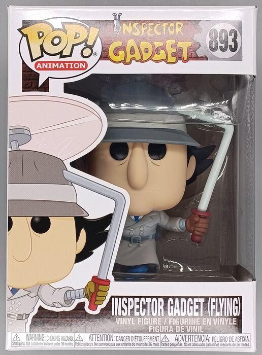 893 Inspector Gadget (Flying) - Inspector Gadget Box Damaged Funko POP