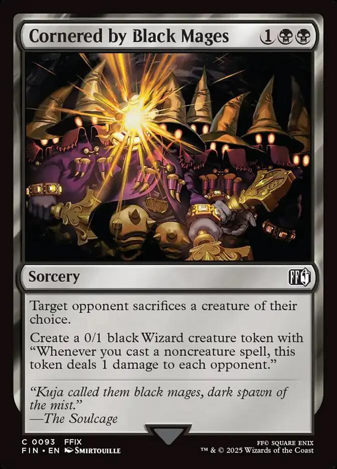 93 - Cornered by Black Mages - Final Fantasy - Normal - Magic: The Gathering Card