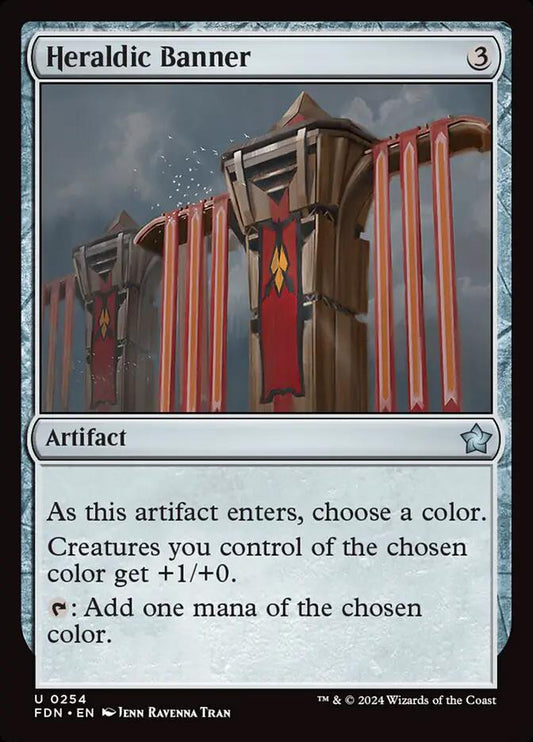 254 - Heraldic Banner - Foundations - Foil - Magic: The Gathering Card