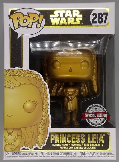 287 Princess Leia (Ewok Village- Gold) Star Wars - Box Damaged Funko POP
