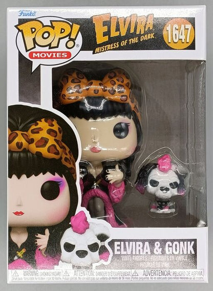1647 Elvira & Gonk - Elvira Mistress of the Dark - Horror Funko POP - Brand New Funko
