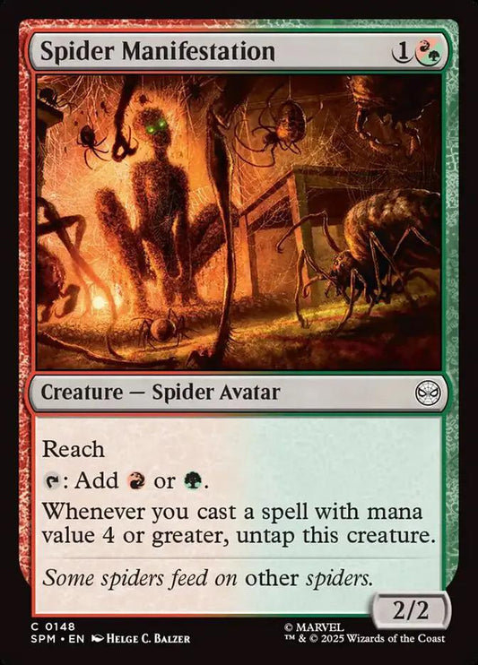 148 - Spider Manifestation - Marvel's Spider-Man - Foil - Magic: The Gathering Card