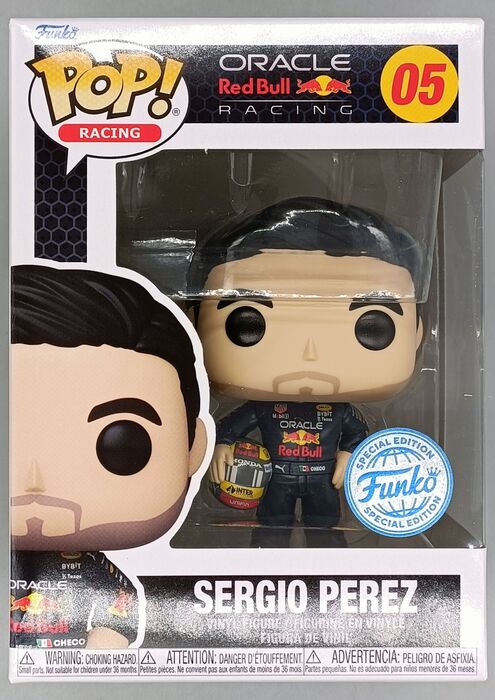 05 Sergio Perez w/helmet - Formula 1 Oracle Red Bull Racing Funko POP - Brand New Funko