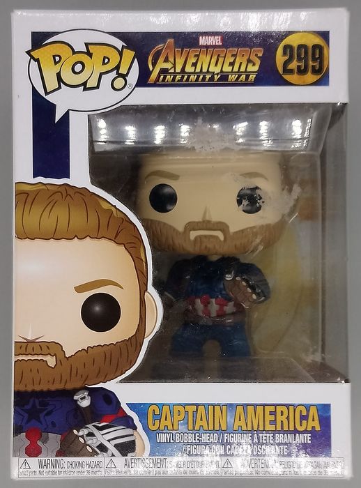 299 Captain America (Action Pose) Marvel Avenger Box Damaged Funko POP Funko