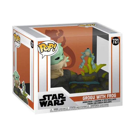 721 Grogu with Frog - Deluxe - Star Wars The Mandalorian Funko POP - Brand New