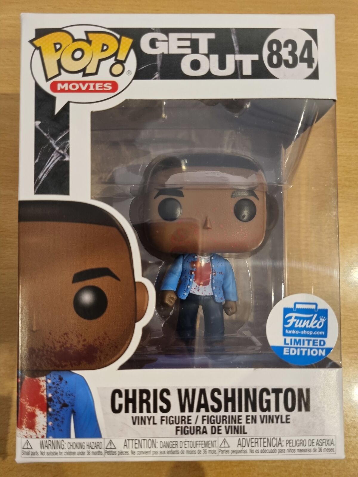 834 Chris Washington (Bloody) - Pop Movies - Get Out Funko POP Funko