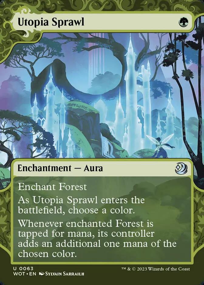63 - Utopia Sprawl - Wilds of Eldraine: Enchanting Tales - Normal - Magic: The Gathering Card