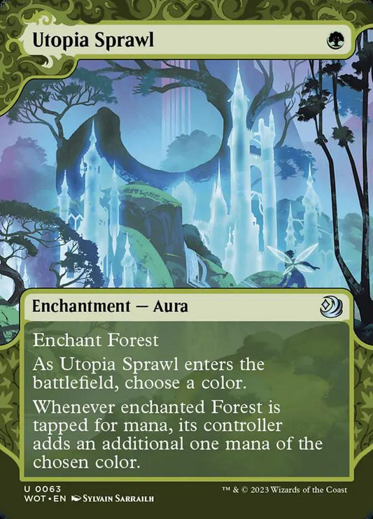 63 - Utopia Sprawl - Wilds of Eldraine: Enchanting Tales - Normal - Magic: The Gathering Card