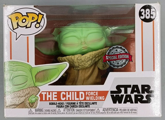 385 The Child (Force Wielding) Star Wars The Mandalorian Box Damaged Funko POP Funko