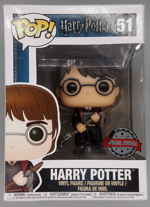 51 Harry Potter (w/ Firebolt) - Harry Potter - Box Damaged Funko POP