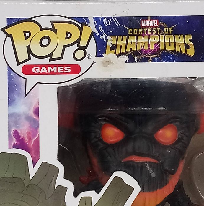 297 King Groot (Scorched) Glow Marvel Contest of Champions Funko POP - Box Damaged