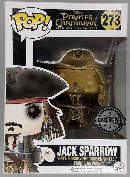 273 Jack Sparrow (Gold) Disney Pirates of The Caribbean Funko POP Funko