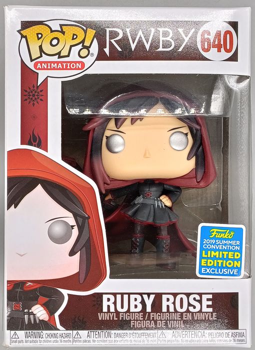 640 Ruby Rose (Cape & Hood) - RWBY - 2019 Con - Box Damaged Funko POP