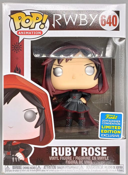 640 Ruby Rose (Cape & Hood) - RWBY - 2019 Con - Box Damaged Funko POP