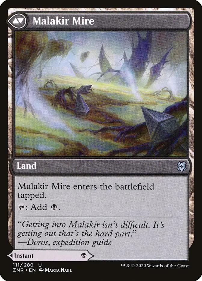 111 - Malakir Rebirth // Malakir Mire - Zendikar Rising - Normal - Magic: The Gathering Card