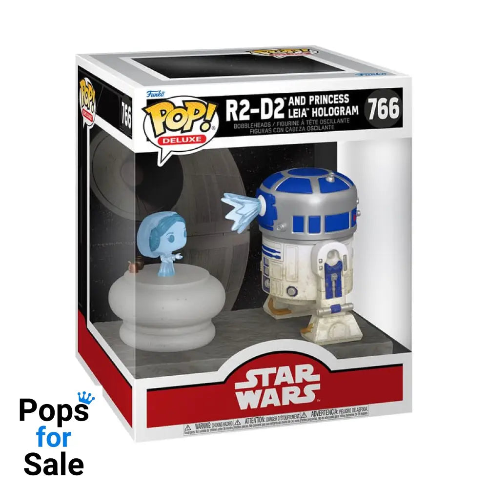 766 R2-D2 and Princess Leia Hologram - Deluxe - Star Wars Funko POP PRESALE Funko