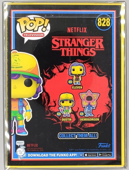 828 Dustin (w/ Vest) Blacklight - Stranger Things - Funko POP - Box Damaged
