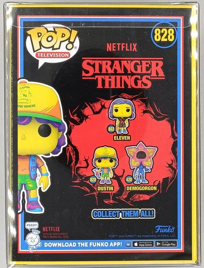 828 Dustin (w/ Vest) Blacklight - Stranger Things - Funko POP - Box Damaged
