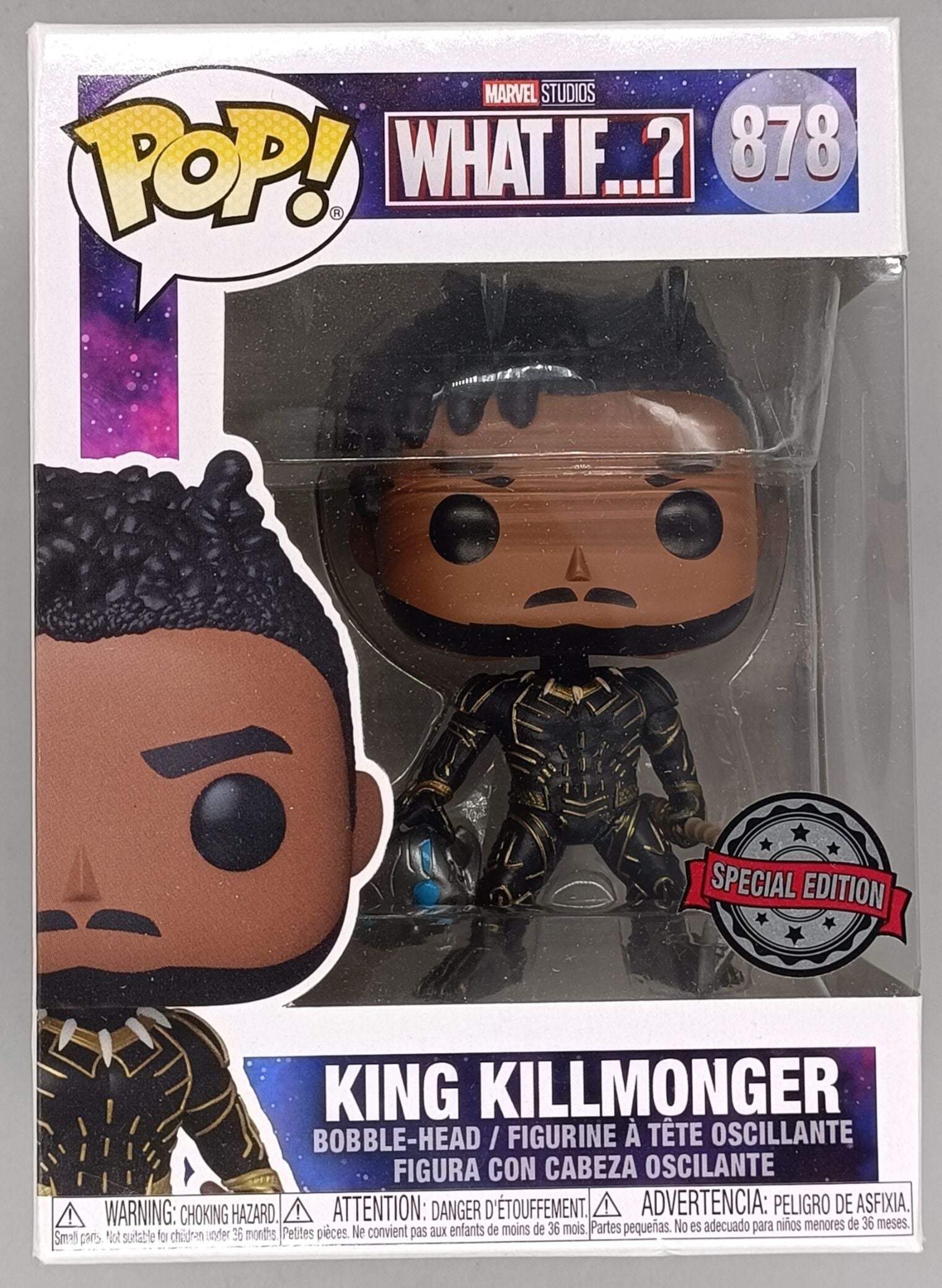 878 King Killmonger - Marvel - What If...? - Funko POP - Box Damaged
