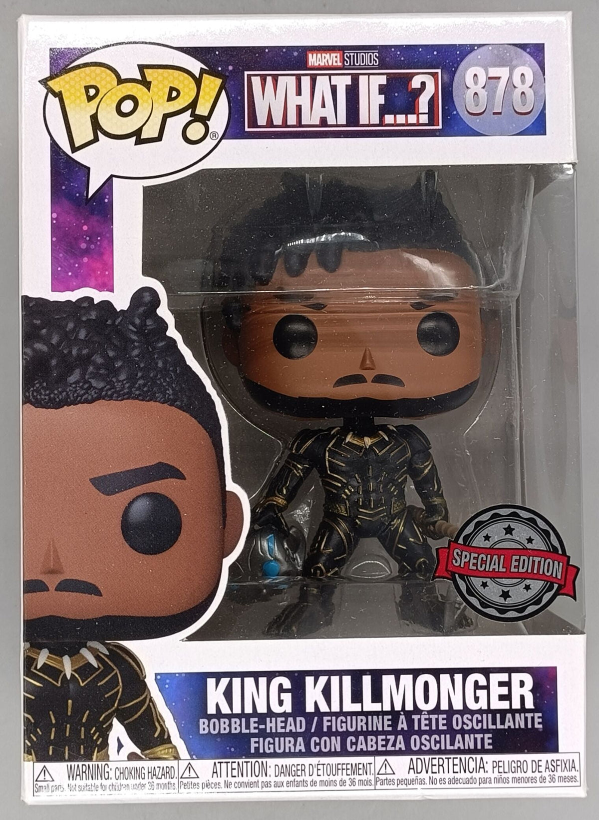 878 King Killmonger - Marvel - What If...? - Funko POP - Box Damaged Funko