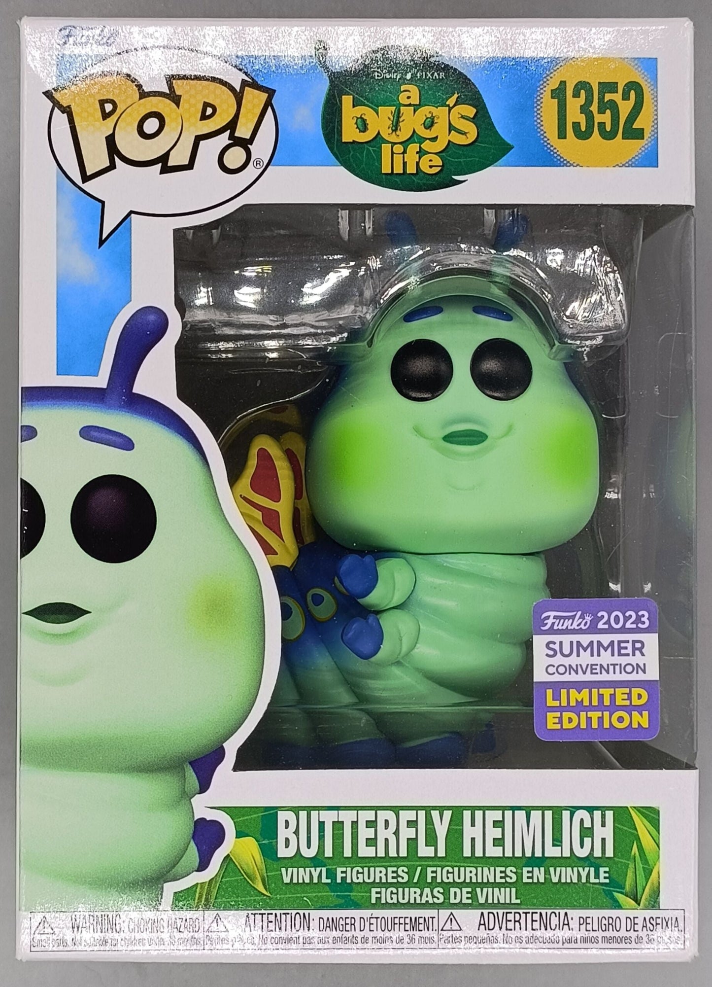 1352 Butterfly Heimlich - Disney  A Bug's Life - 2023 Con - Funko POP - Box Damaged