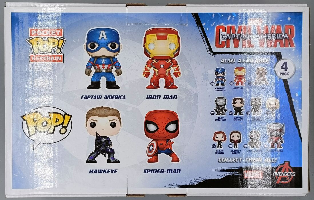 [4 Pack] Captain America / Iron Man / Hawkeye / Spider-Man P Funko POP