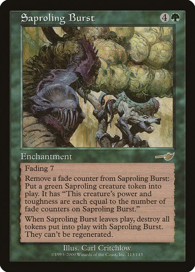113 - Saproling Burst - Nemesis - Normal - Magic: The Gathering Card
