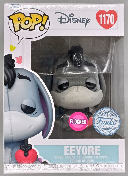 1170 Eeyore (w/ Heart) Flocked Disney Winnie the Poo Box Damaged Funko POP