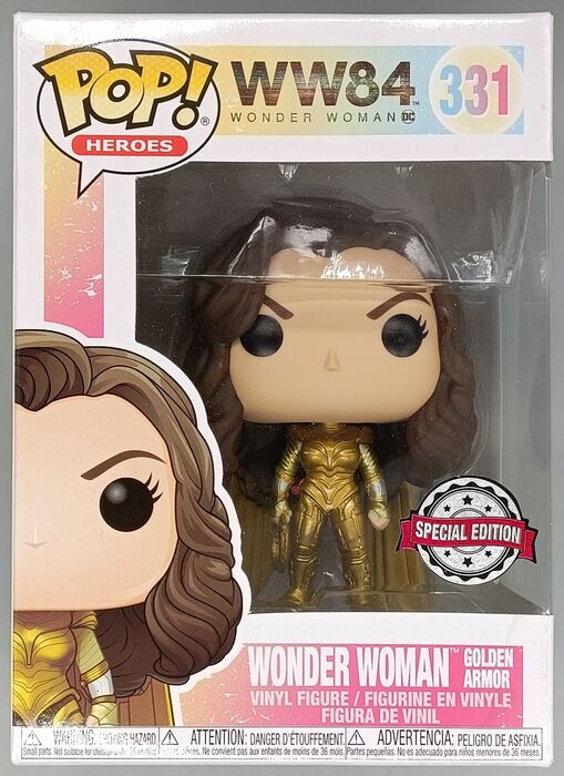 331 Wonder Woman (Golden Armor- w/o Helmet) DC WW84 - Box Damaged Funko POP Funko