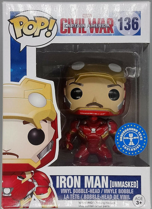 136 Iron Man (Unmasked) - Captain America Civil War Funko POP Funko
