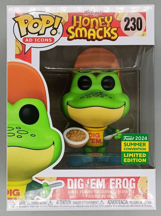 230 Dig Em Frog - Kelloggs Honey Smacks - 2024 Con Funko POP - Brand New Funko
