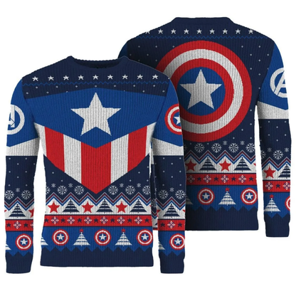 Captain America Christmas Jumper (Size S) AAA Merchandise