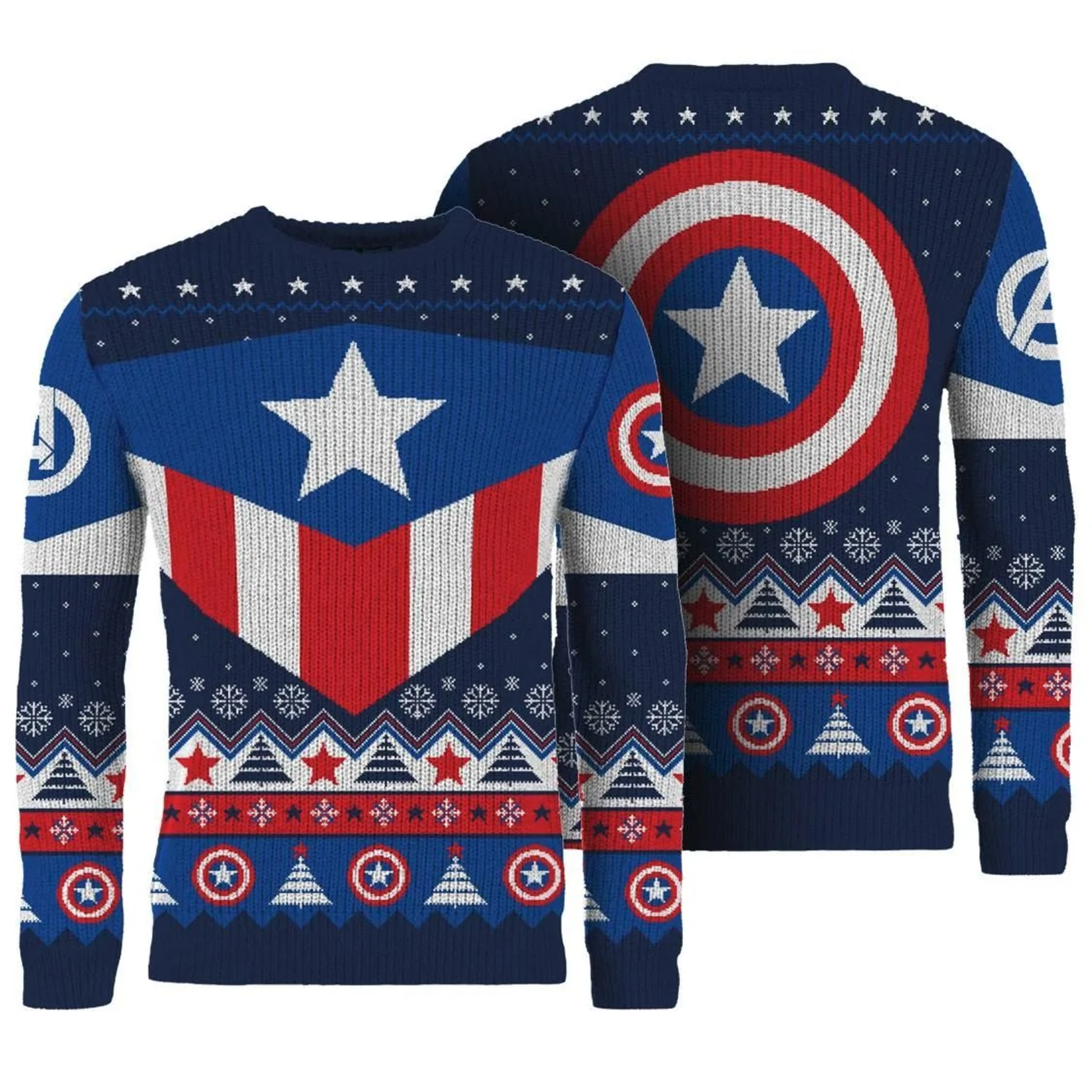 Captain America Christmas Jumper (Size S)