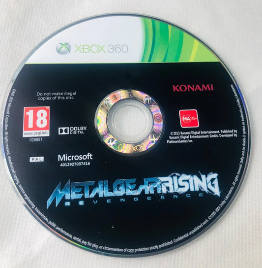 Metal Gear Rising: Revengeance Xbox 360 [Just Disc - No Box]