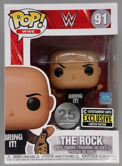 91 The Rock (w/ Belt) - WWE Funko POP