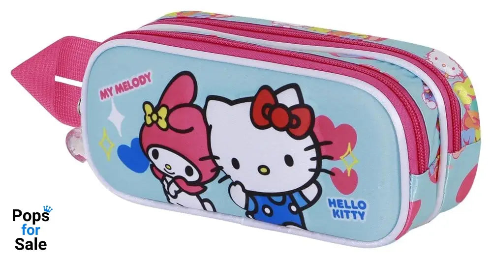Sanrio 3D Double Pencil case Hello Kitty Friendship Blue