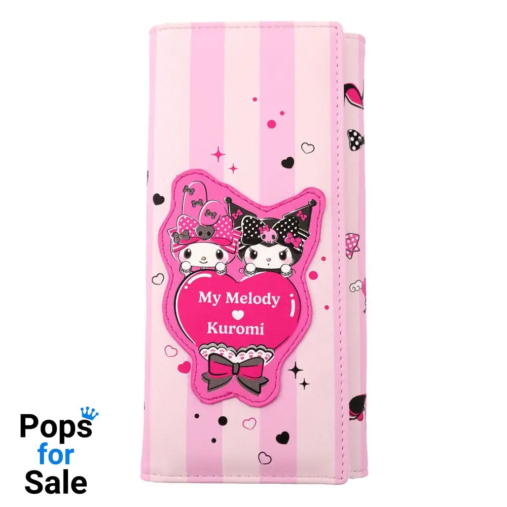 Sanrio Pink Black Party Series Coin Purse Kuromi & My Melody