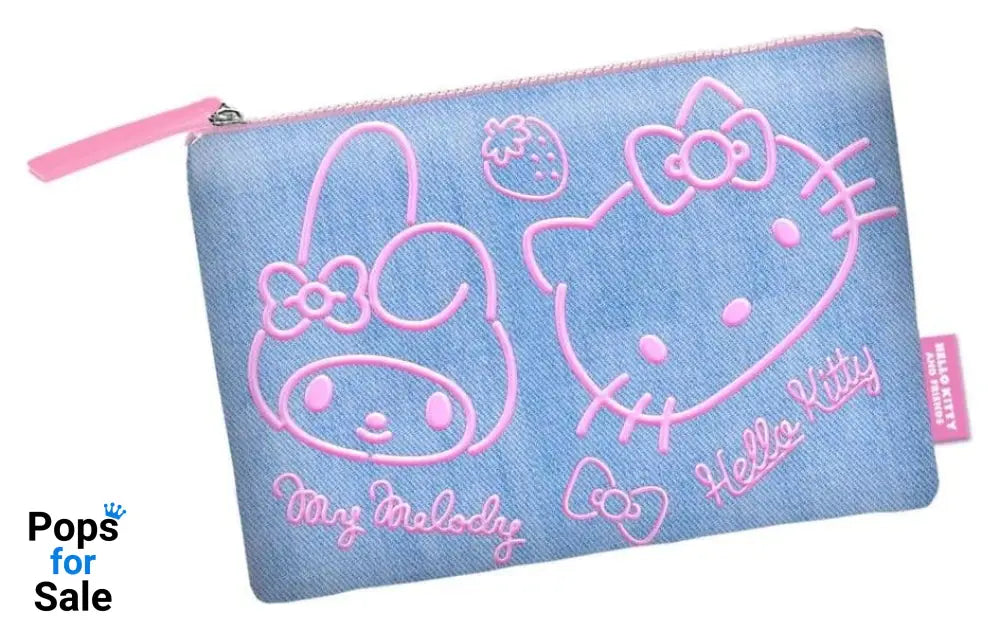 Sanrio Soleil Toiletry Bag Hello Kitty Denim Blue