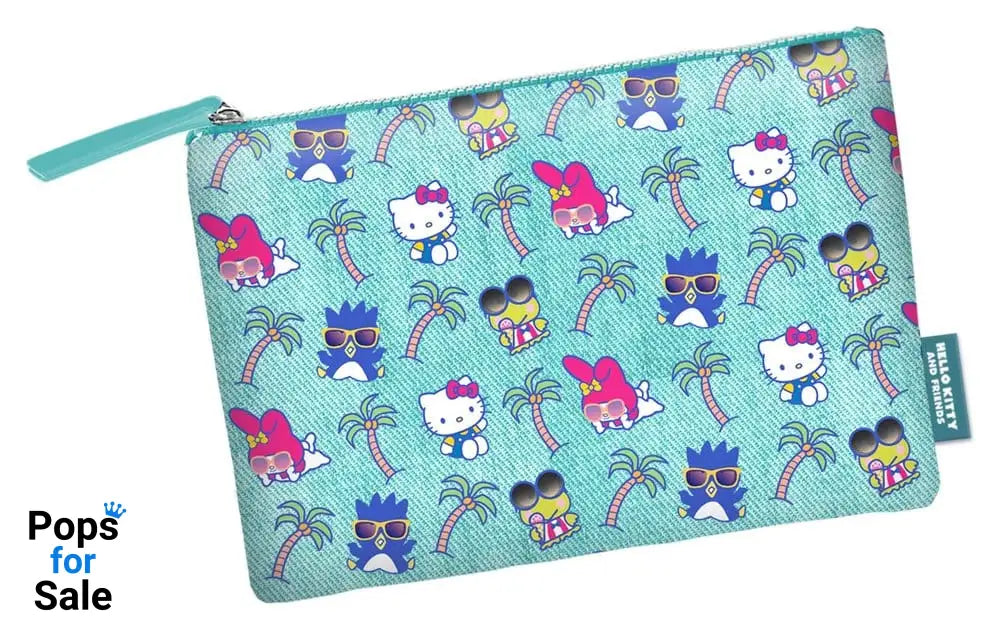 Sanrio Soleil Toiletry Bag Hello Kitty Palms Turquoise