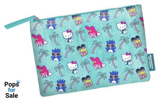 Sanrio Soleil Toiletry Bag Hello Kitty Palms Turquoise