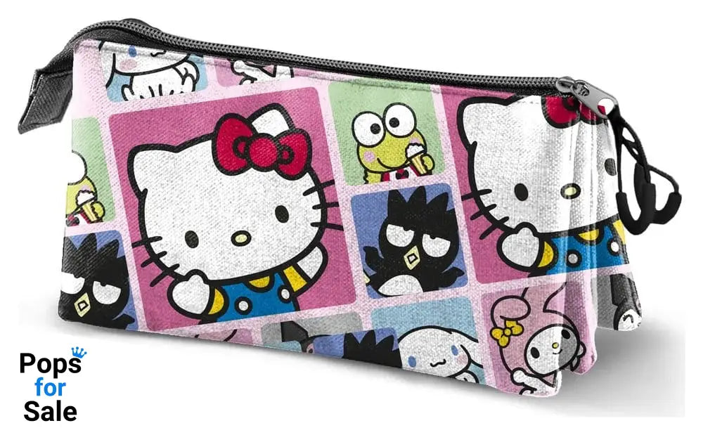 Sanrio Triple Pencil case Hello Kitty Panels Multicolour