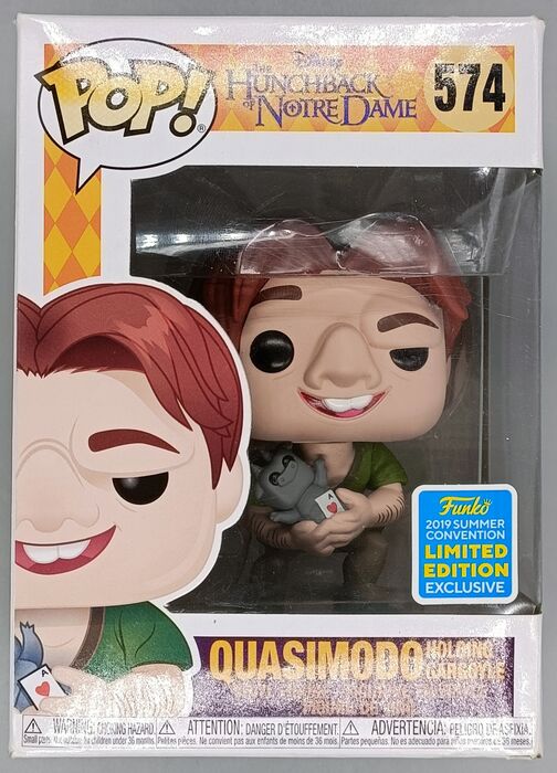 574 Quasimodo (Holding Gargoyle) - Hunchback of Notre Dame - 2019 Con Box Damaged Funko POP Funko