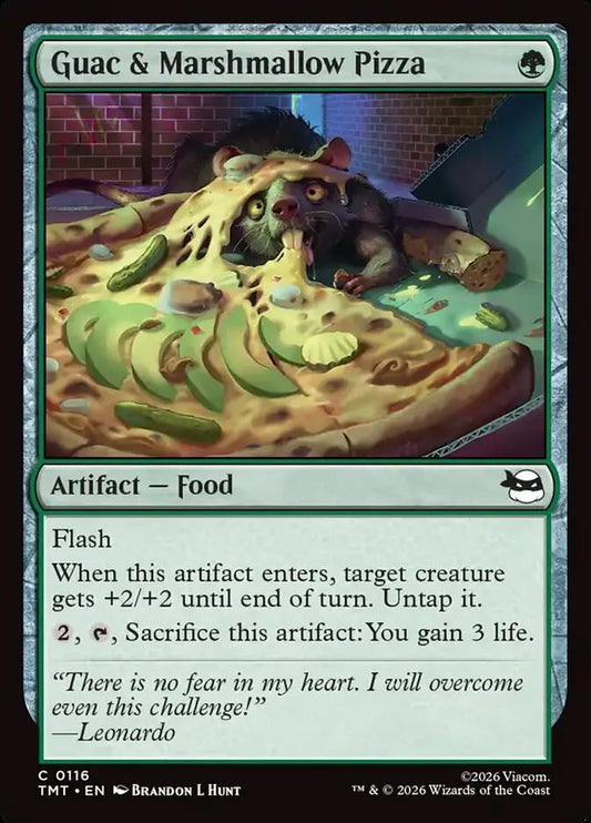 116 - Guac & Marshmallow Pizza - Teenage Mutant Ninja Turtles - Foil - Magic: The Gathering Card